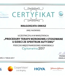Procedury terapii wzrokowej stosowane u dzieci ze spektrum autyzmu. Angela Howell, Poznań, PTOO 2017